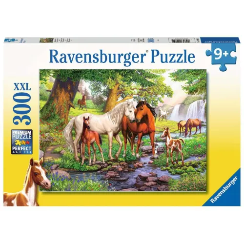 Ravensburger puzzel 300 stukjes Wilde paarden bij de rivier